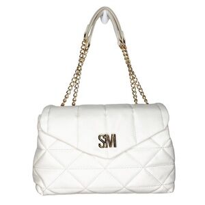Steve Madden NWOT Women's Quilted Vanilla Classic Flap Bag Evening Handbag Small
